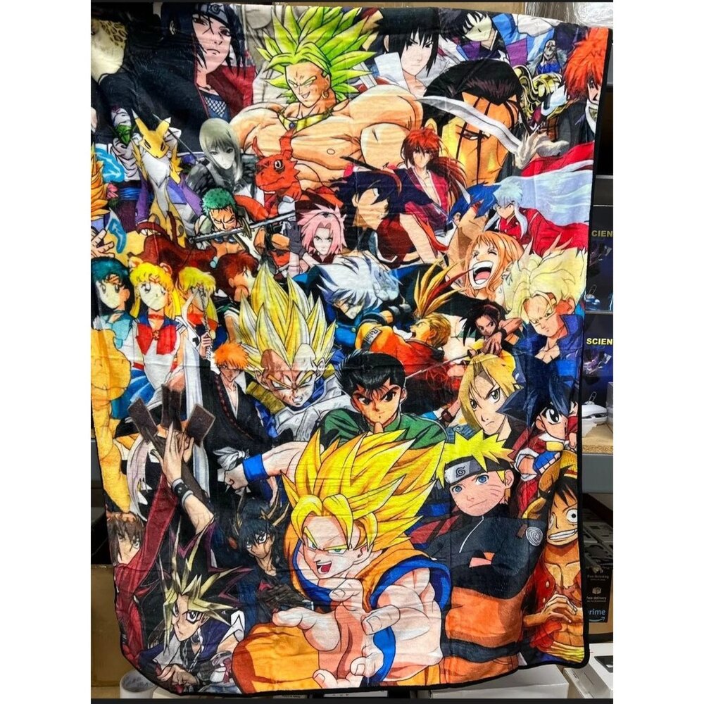 LAhair Anime Characters Fleece Blanket Double Sided 40"X50" Soft Lightweight Thr - Picture 1 of 2